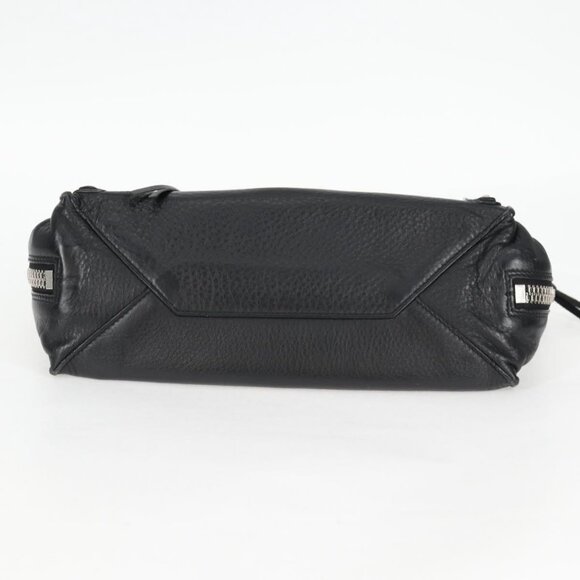 BALENCIAGA Paper Mini Hand Bag Leather 2way Black Silver 370926 Auth bs27987V - Picture 6 of 16